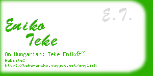 eniko teke business card